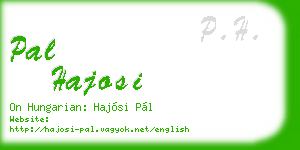 pal hajosi business card