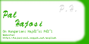 pal hajosi business card